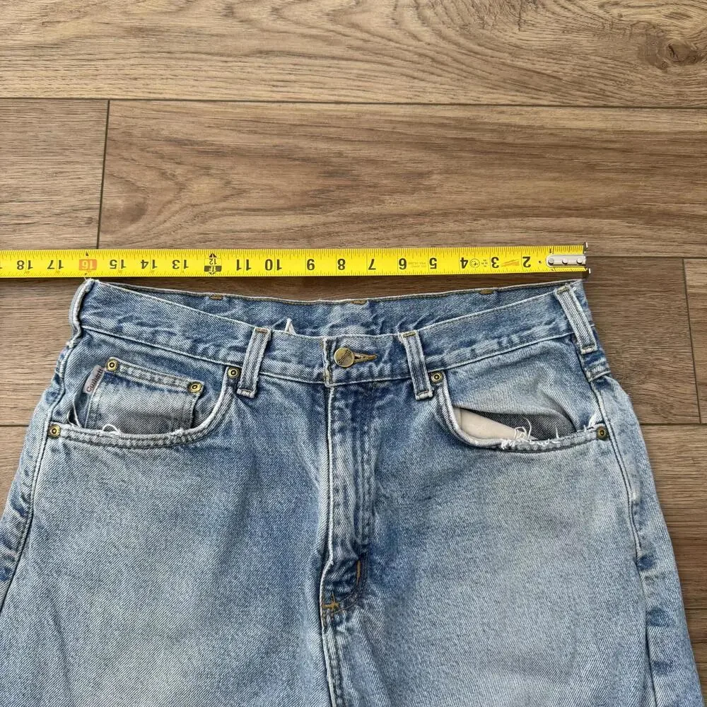 Vintage Carhartt Plaid Lined Jeans Distressed 90s Y2K - Picture 7 of 15